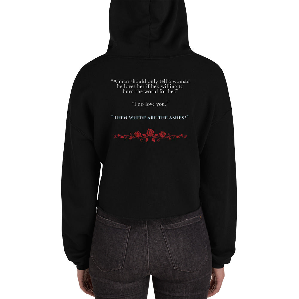 Fang's Red Crop Hoodie With Favorite Quote!